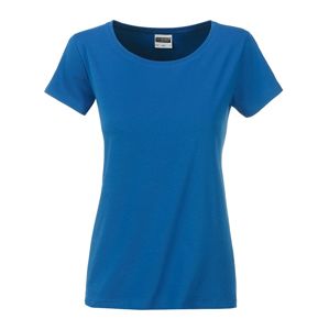 James & Nicholson Klasické dámske tričko z biobavlny 8007 - Kráľovská modrá | S