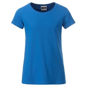 James & Nicholson Klasické dievčenské tričko z biobavlny 8007G - Kobaltová | M