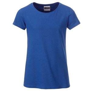 James & Nicholson Klasické dievčenské tričko z biobavlny 8007G - Kráľovská modrá | XS