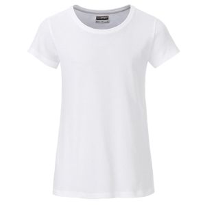 James & Nicholson Klasické dievčenské tričko z biobavlny 8007G - Biela | XS