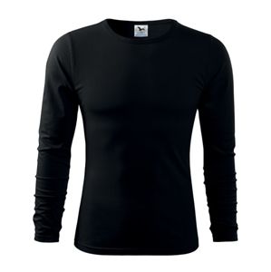 MALFINI Pánske tričko s dlhým rukávom Fit-T Long Sleeve - Čierna | XXL