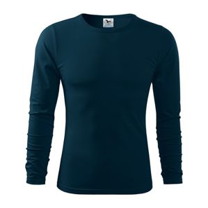 MALFINI Pánske tričko s dlhým rukávom Fit-T Long Sleeve - Námornícka modrá | XXXL