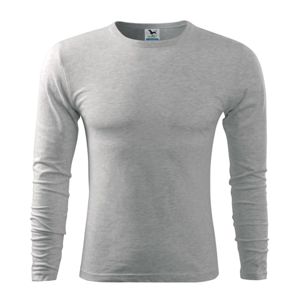 MALFINI Pánske tričko s dlhým rukávom Fit-T Long Sleeve - Stredne zelená | S