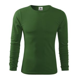 MALFINI Pánske tričko s dlhým rukávom Fit-T Long Sleeve - Fľaškovo zelená | M