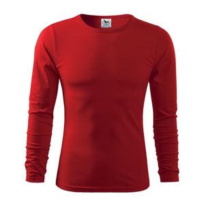 MALFINI Pánske tričko s dlhým rukávom Fit-T Long Sleeve - Červená | XXL