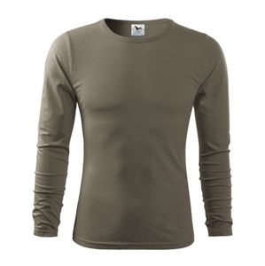MALFINI Pánske tričko s dlhým rukávom Fit-T Long Sleeve - Army | XL