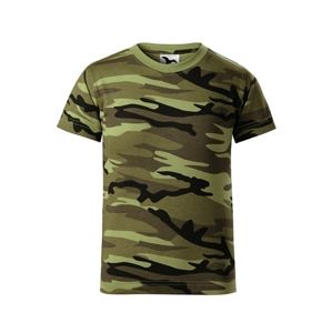 MALFINI Detské maskáčové tričko Camouflage - Maskáčová zelená | 122 cm (6 rokov)